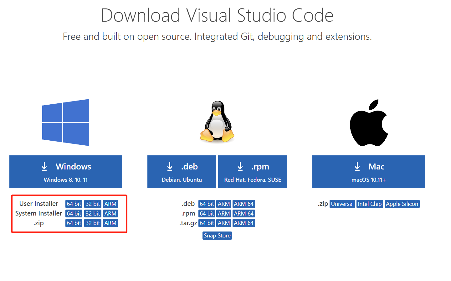 vscode windwos下载地址